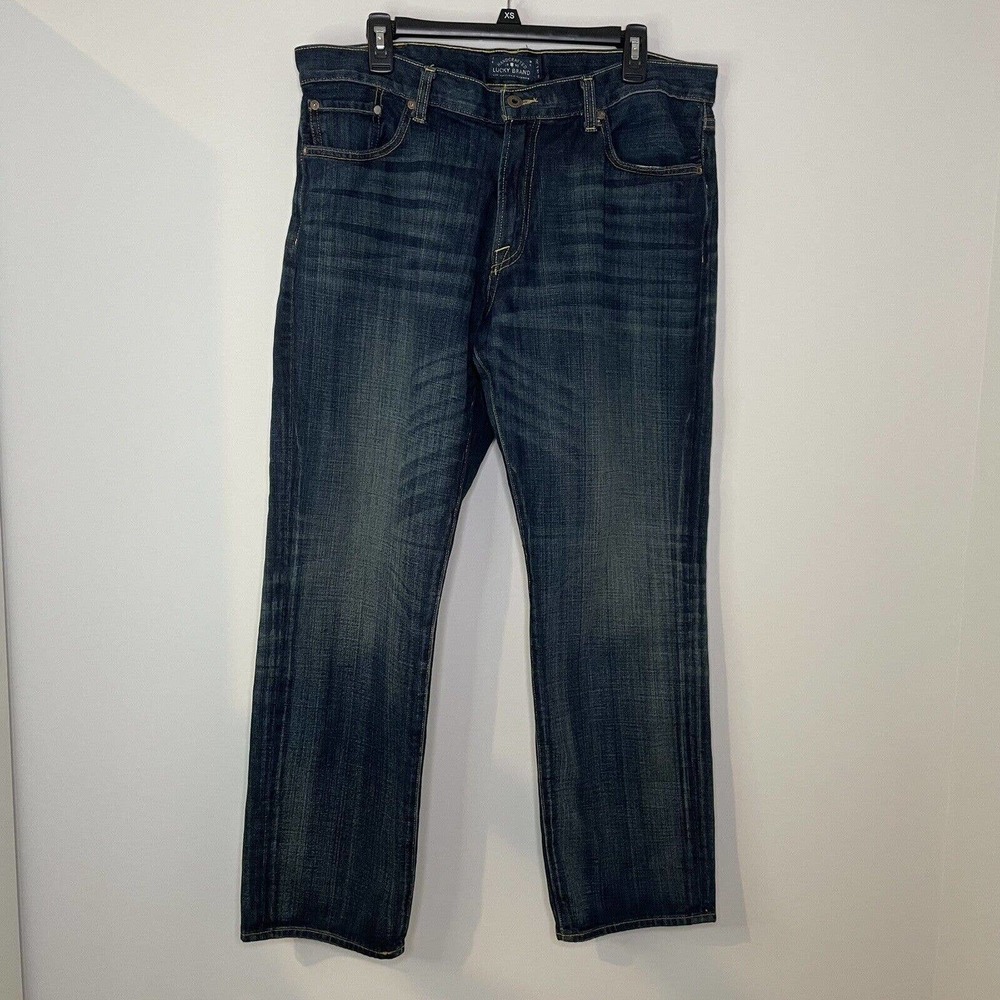 Lucky Brand 361 Vintage Straight Leg Men's Denim Jeans Size 36x30 Dark Blue Wash